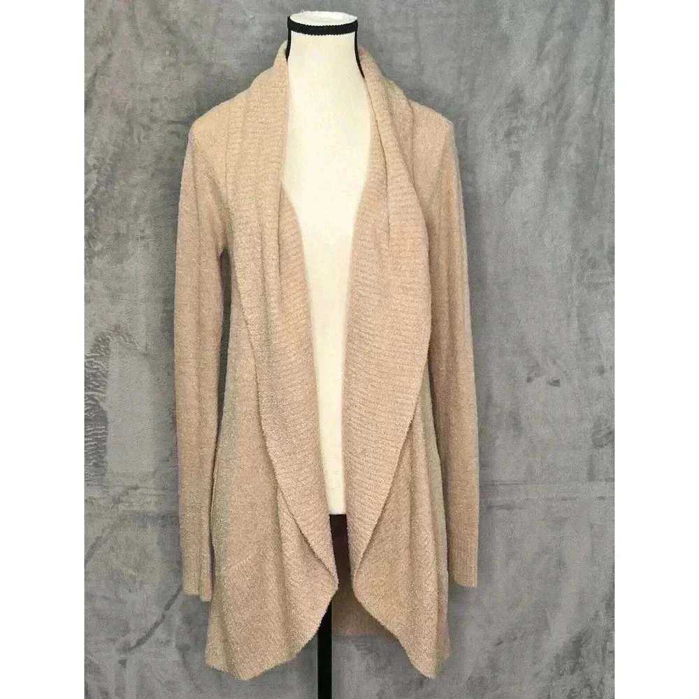 Barefoot Dreams CozyChic Lite Circle Cardigan XS/S Soft Camel Pockets Oversized